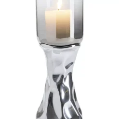 KARE Design Kerzenständer Jade Silber 33Cm- Kerzenständer & Laternen