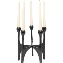 KARE Design Kerzenständer Stacky Schwarz 31Cm- Kerzenständer & Laternen