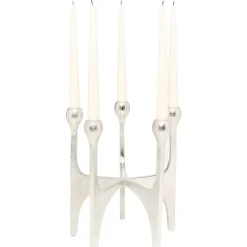 KARE Design Kerzenständer Stacky Silber 31Cm- Kerzenständer & Laternen
