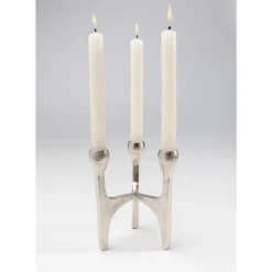 KARE Design Kerzenständer Stacky Silber 15Cm- Kerzenständer & Laternen