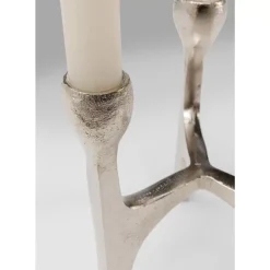 KARE Design Kerzenständer Stacky Silber 15Cm- Kerzenständer & Laternen