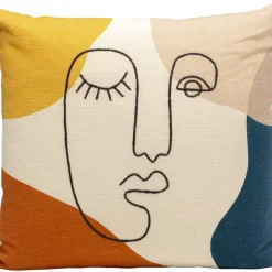 KARE Design Kissen Face Art Multi 50X50Cm- Kissen