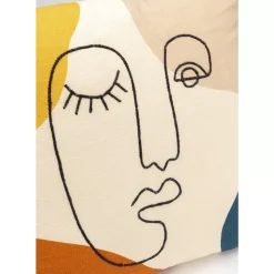 KARE Design Kissen Face Art Multi 50X50Cm- Kissen