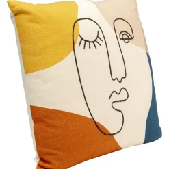 KARE Design Kissen Face Art Multi 50X50Cm- Kissen