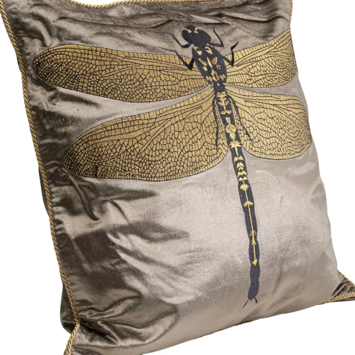 KARE Design Kissen Glitter Dragonfly Braun 40X40Cm- Kissen
