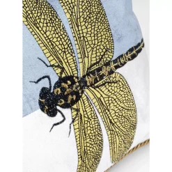 KARE Design Kissen Glitter Dragonfly Weis 50X30Cm- Kissen