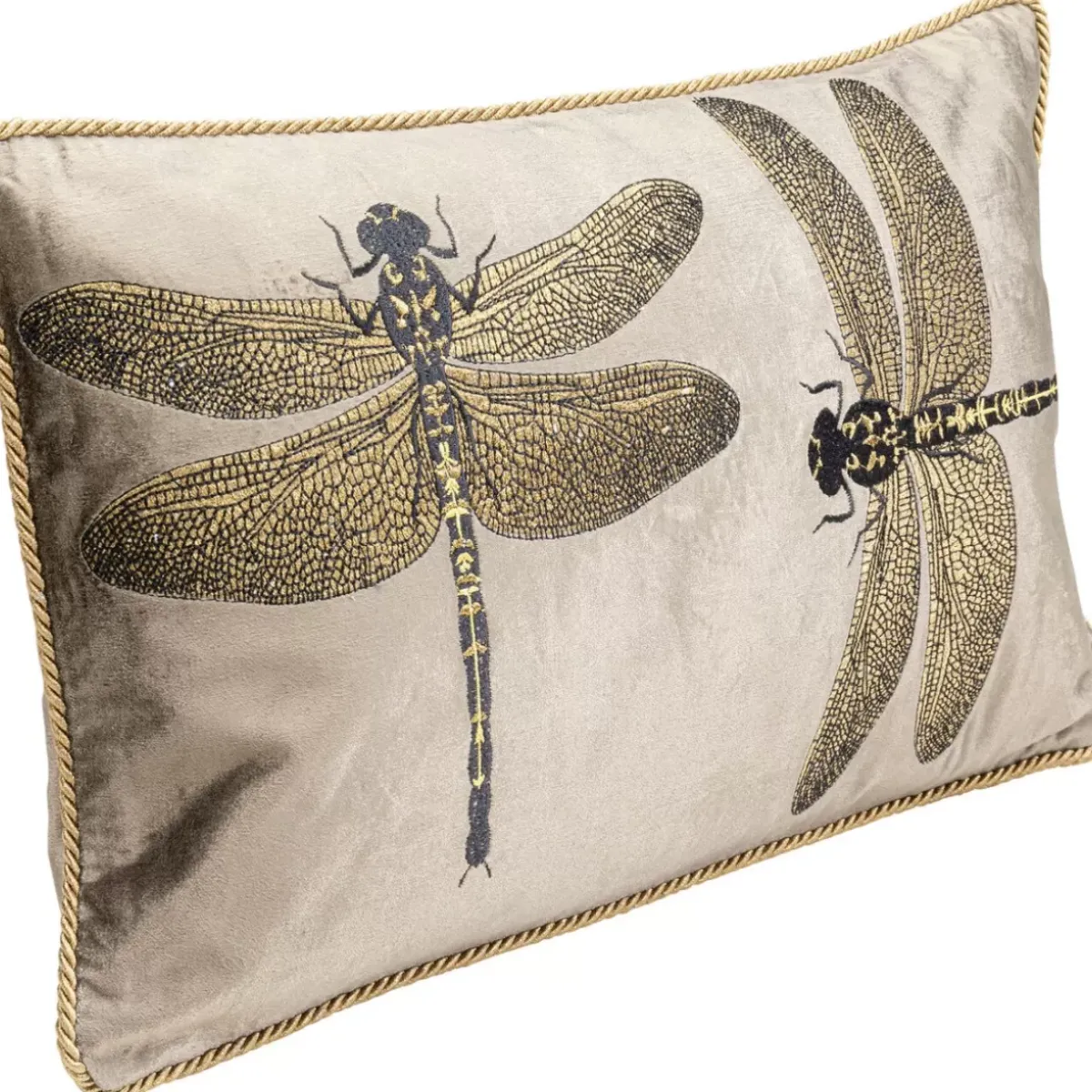 KARE Design Kissen Glitter Dragonfly Braun 50X30Cm- Kissen
