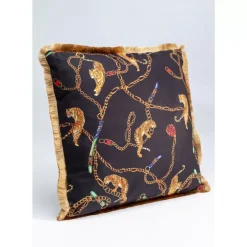 KARE Design Kissen Tiger Chain Schwarz 45X45Cm- Kissen