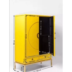 KARE Design Kleiderschrank Disk Yellow- Regale