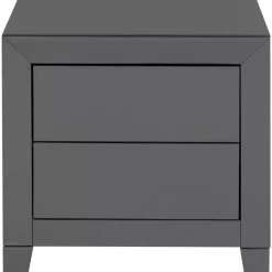 KARE Design Kommode Klein Luxury Push 2 Schube Grau- Kommoden & Sideboards