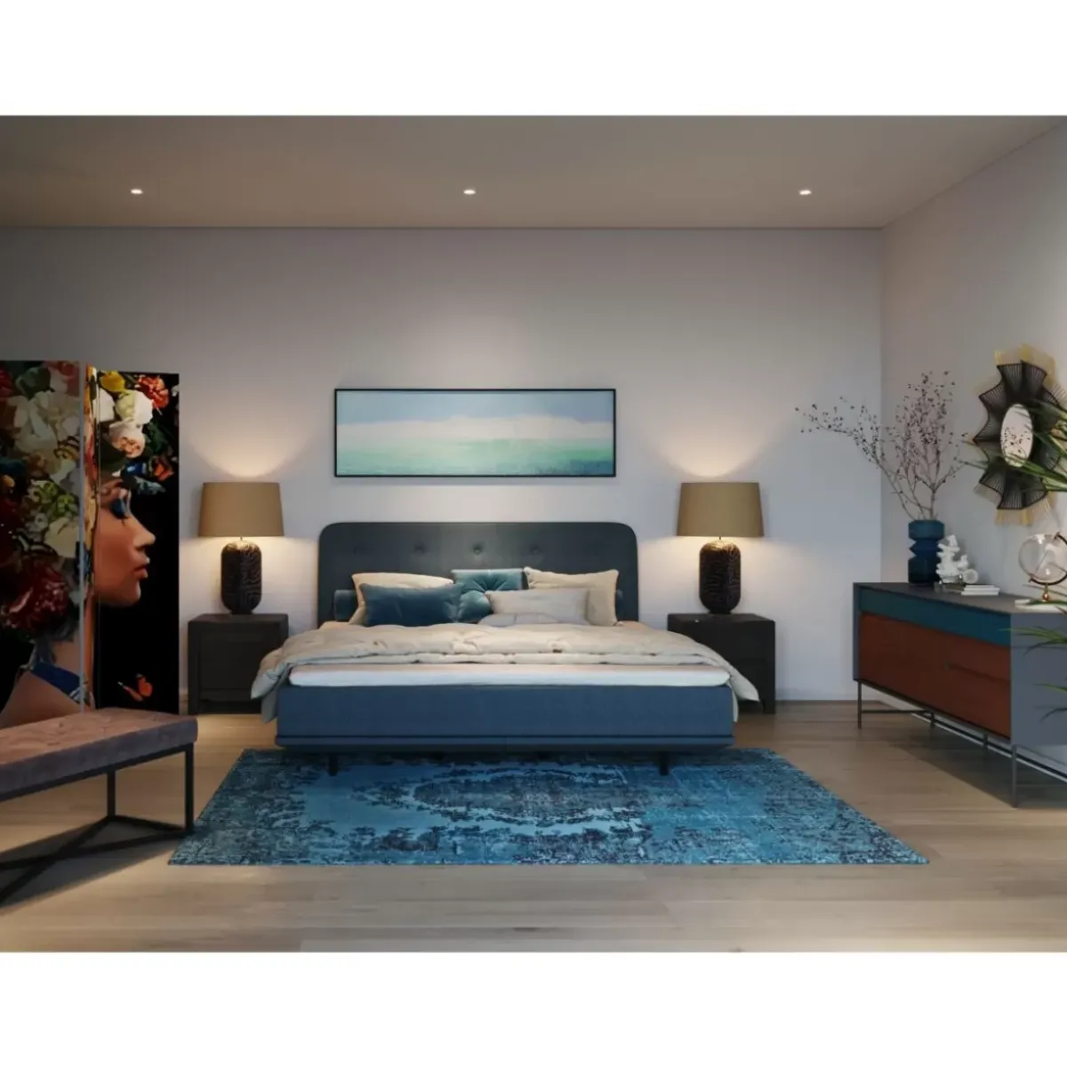 KARE Design Kommode Klein Luxury Push 2 Schube Grau- Kommoden & Sideboards