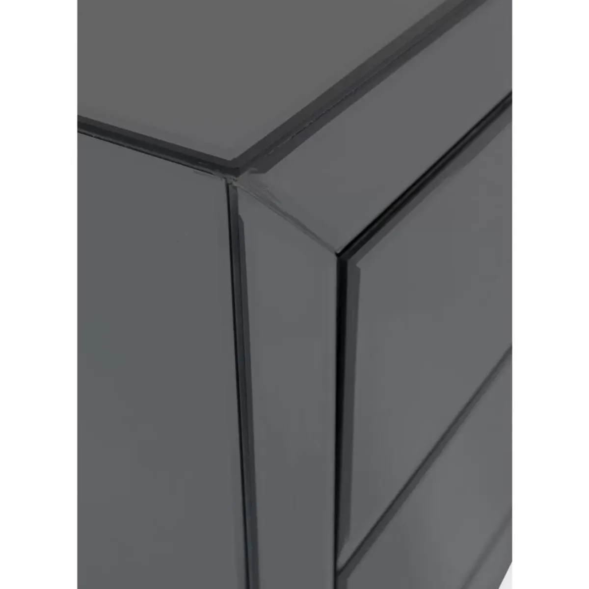 KARE Design Kommode Klein Luxury Push 2 Schube Grau- Kommoden & Sideboards