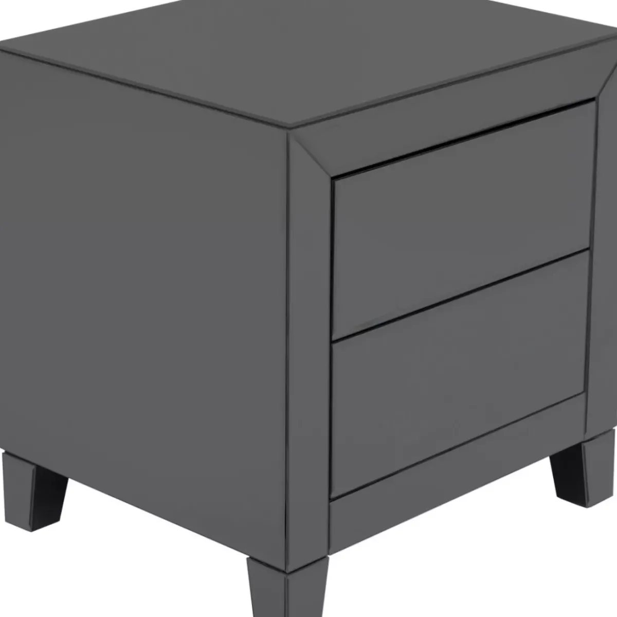 KARE Design Kommode Klein Luxury Push 2 Schube Grau- Kommoden & Sideboards