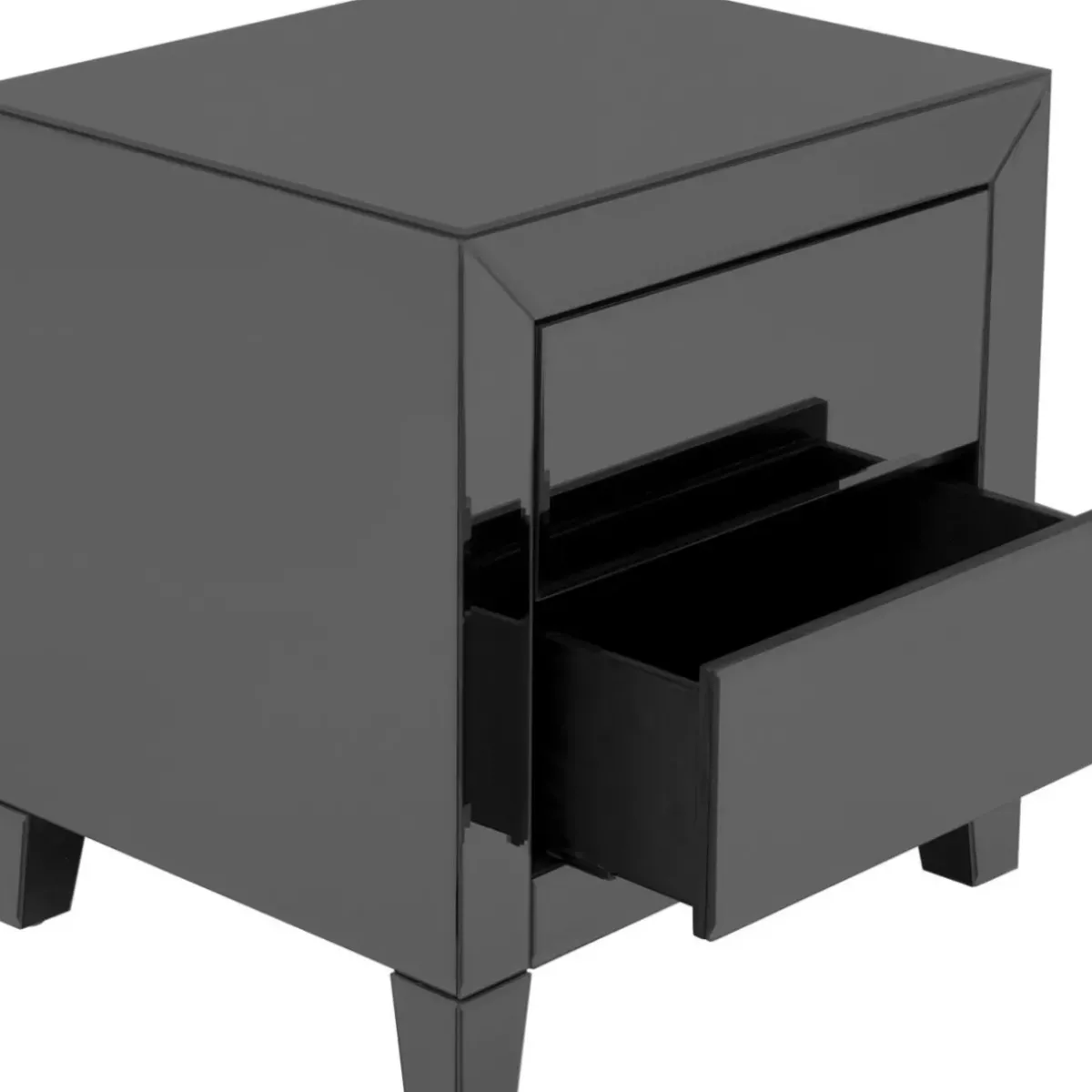 KARE Design Kommode Klein Luxury Push 2 Schube Grau- Kommoden & Sideboards