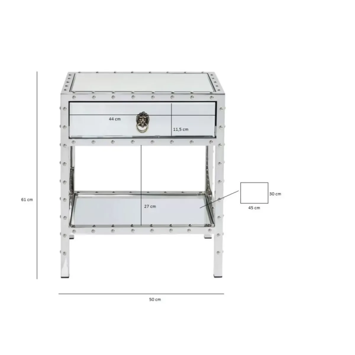 KARE Design Kommode Klein Rivet- Kommoden & Sideboards
