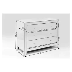 KARE Design Kommode Luxury 3 Schube- Kommoden & Sideboards