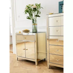 KARE Design Kommode Luxury Champagne 2-Turig 1 Schub- Kommoden & Sideboards