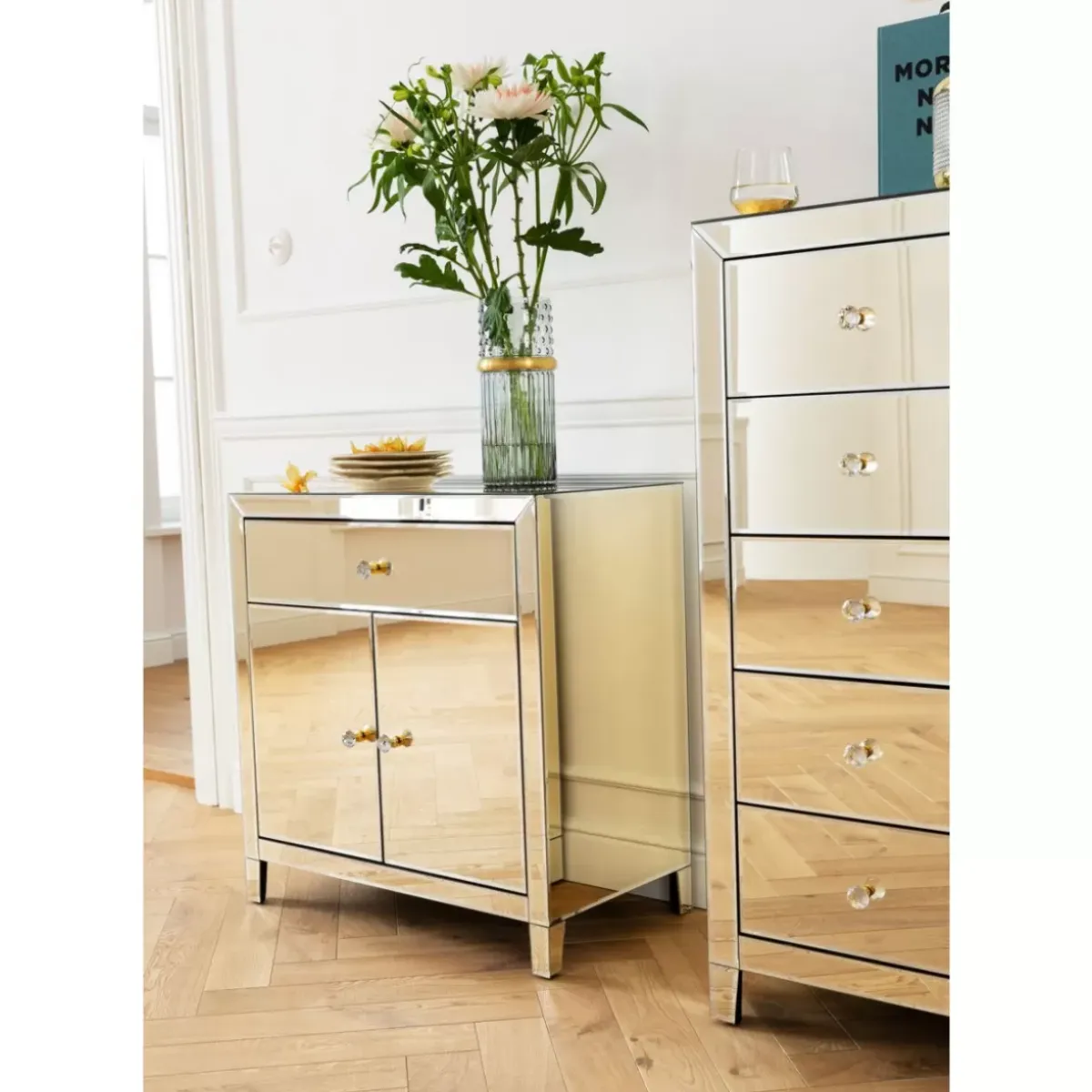 KARE Design Kommode Luxury Champagne 2-Turig 1 Schub- Kommoden & Sideboards
