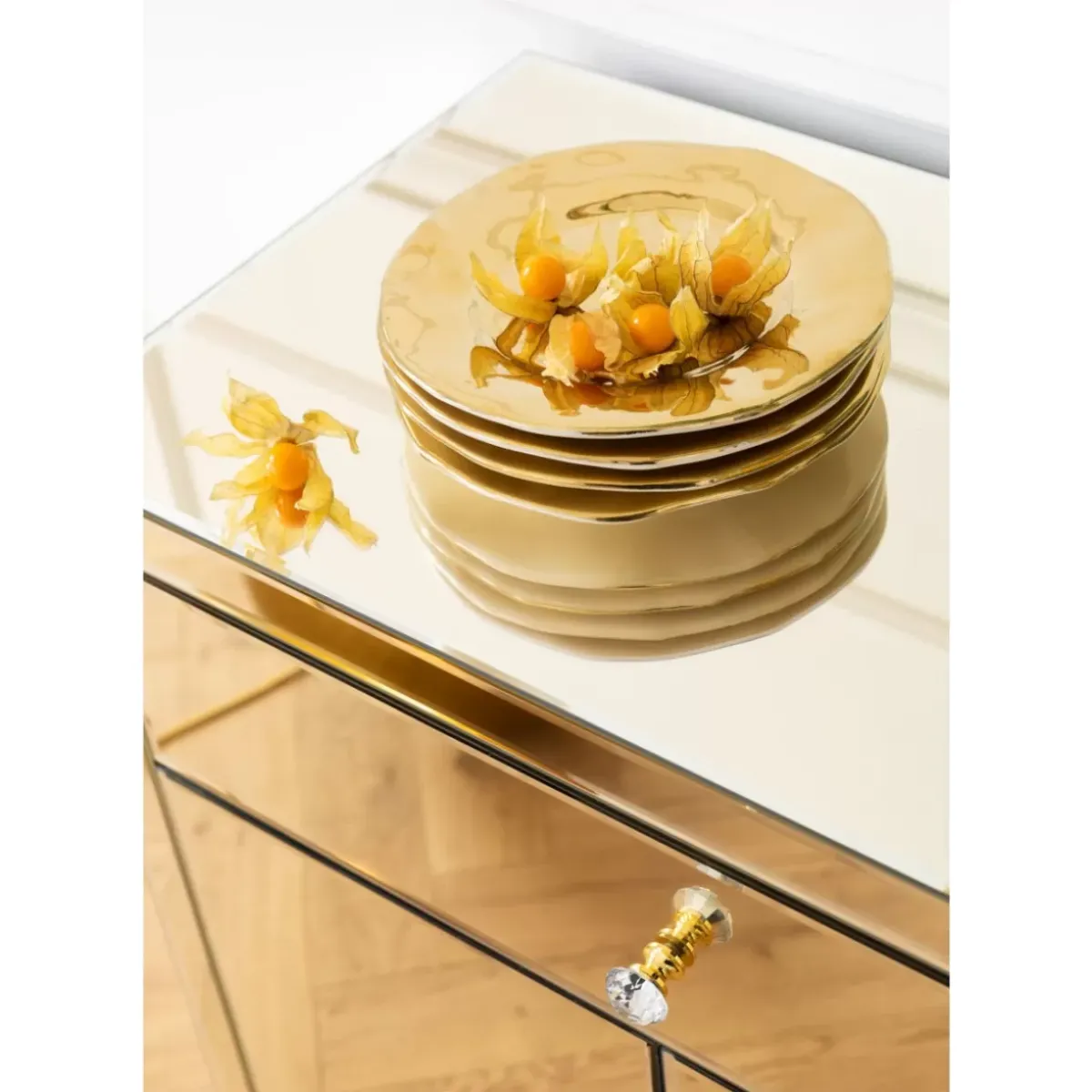 KARE Design Kommode Luxury Champagne 2-Turig 1 Schub- Kommoden & Sideboards