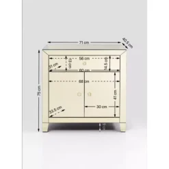 KARE Design Kommode Luxury Champagne 2-Turig 1 Schub- Kommoden & Sideboards