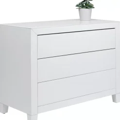 KARE Design Kommode Luxury Push 3 Schube Weiss- Kommoden & Sideboards