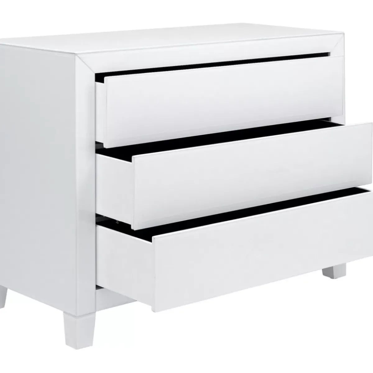 KARE Design Kommode Luxury Push 3 Schube Weiss- Kommoden & Sideboards