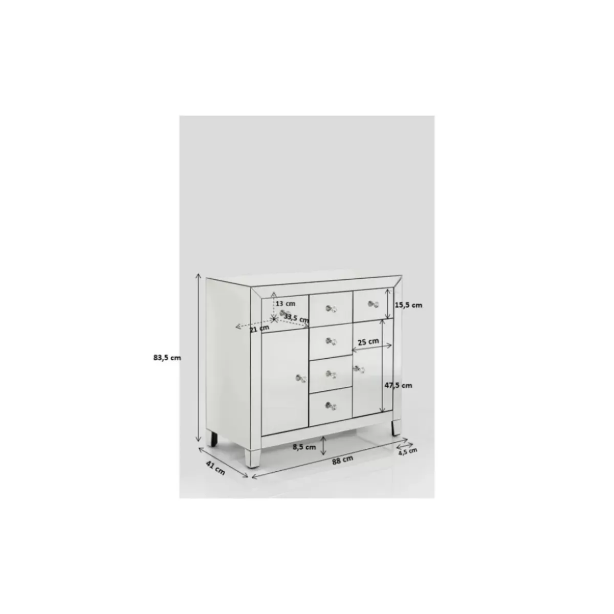 KARE Design Kommode Luxury 2-Turig 6 Schube- Kommoden & Sideboards