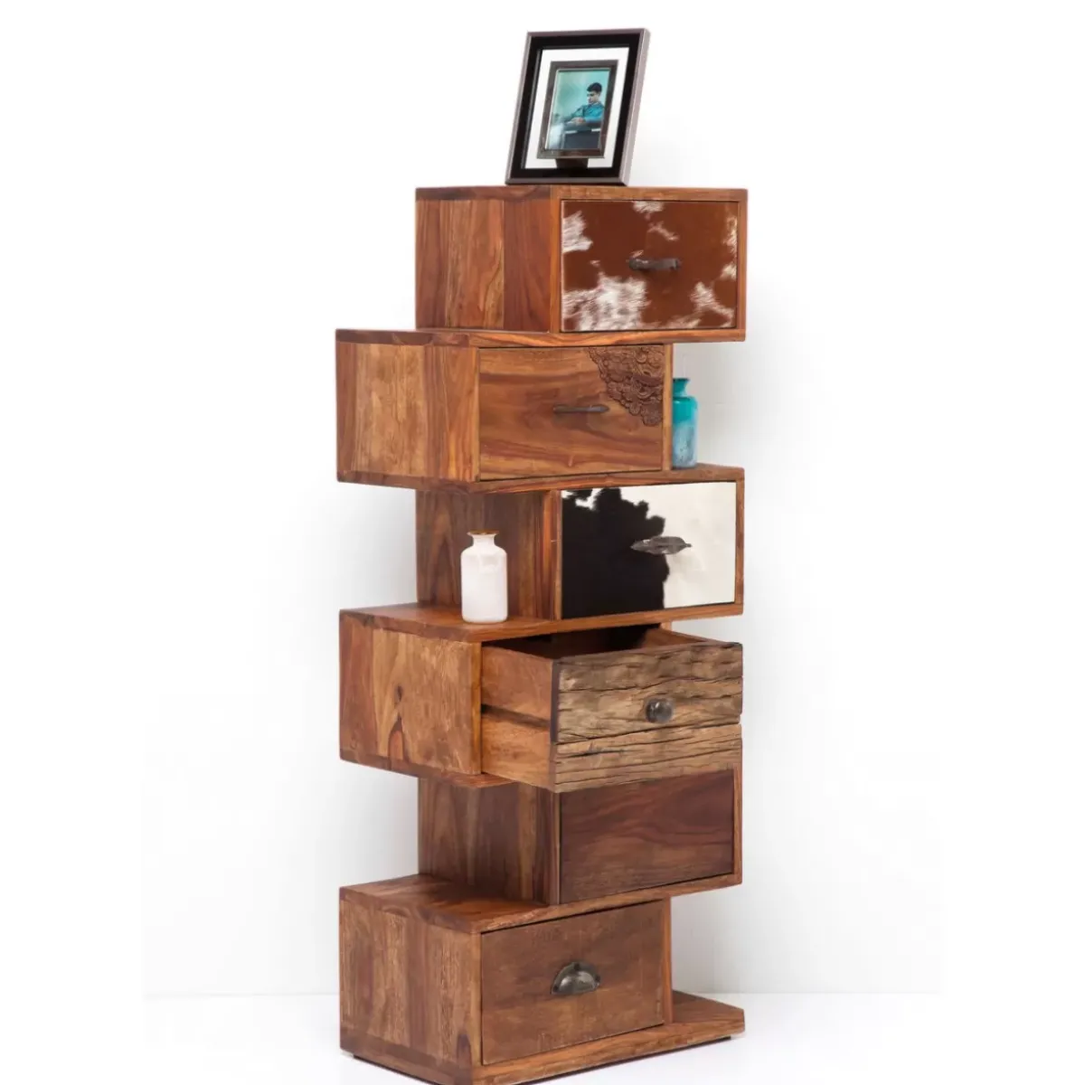 KARE Design Kommode Rodeo Zick Zack 6 Schube- Kommoden & Sideboards