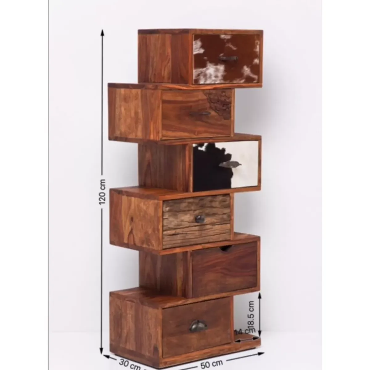 KARE Design Kommode Rodeo Zick Zack 6 Schube- Kommoden & Sideboards