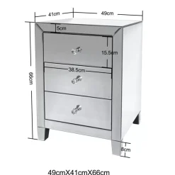 KARE Design Kommode Schmal Luxury 3 Schube- Kommoden & Sideboards