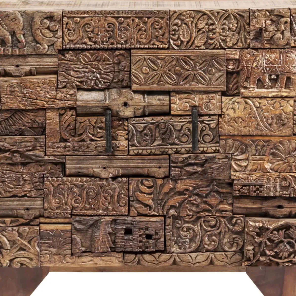 KARE Design Kommode Shanti Surprise Puzzle Nature- Kommoden & Sideboards