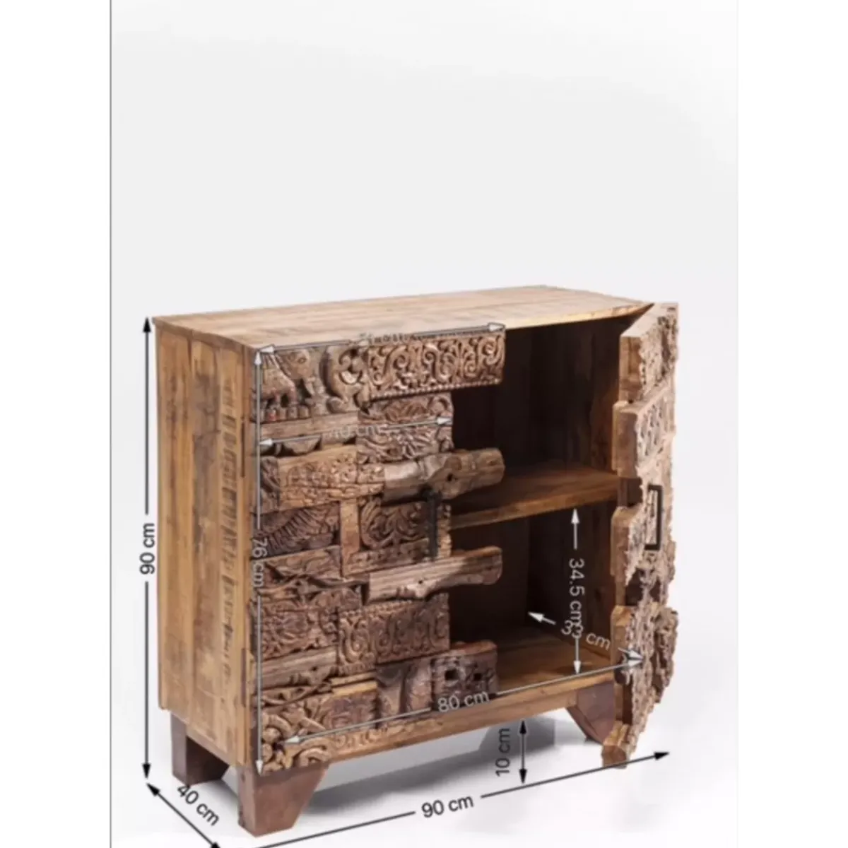 KARE Design Kommode Shanti Surprise Puzzle Nature- Kommoden & Sideboards