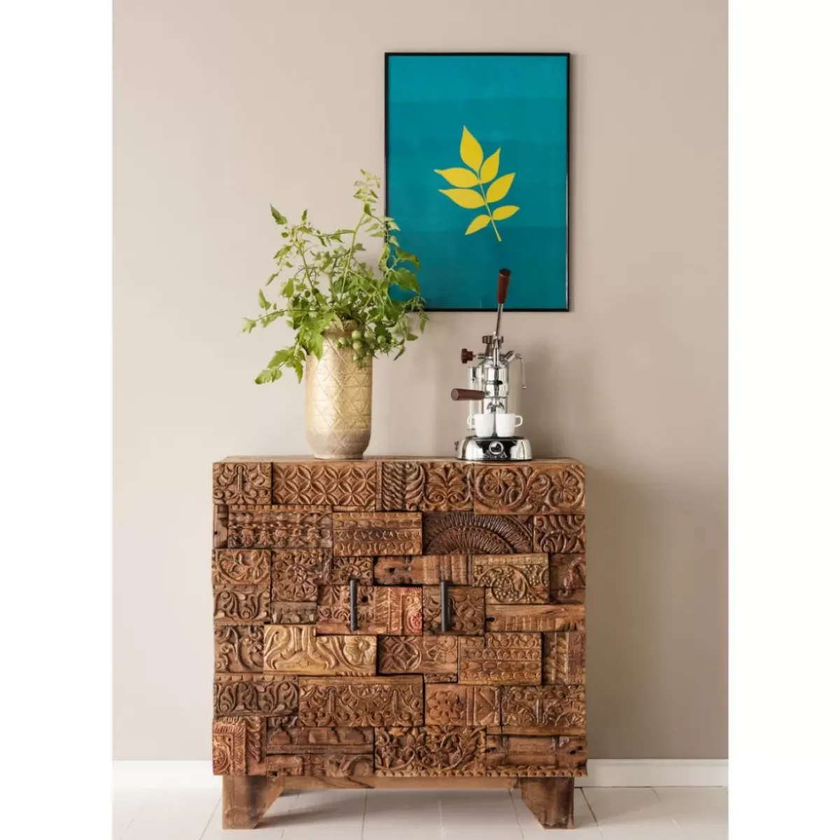 KARE Design Kommode Shanti Surprise Puzzle Nature- Kommoden & Sideboards