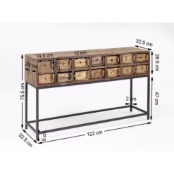 KARE Design Konsole Bastidon 125Cm- Kommoden & Sideboards