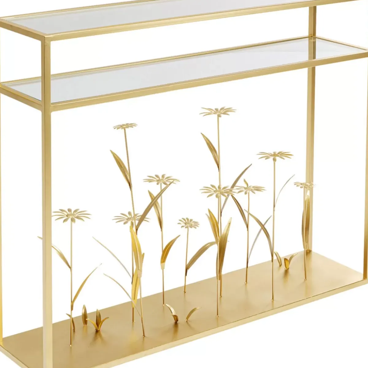 KARE Design Konsole Flower Meadow Gold 100- Kommoden & Sideboards