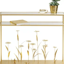 KARE Design Konsole Flower Meadow Gold 100- Kommoden & Sideboards