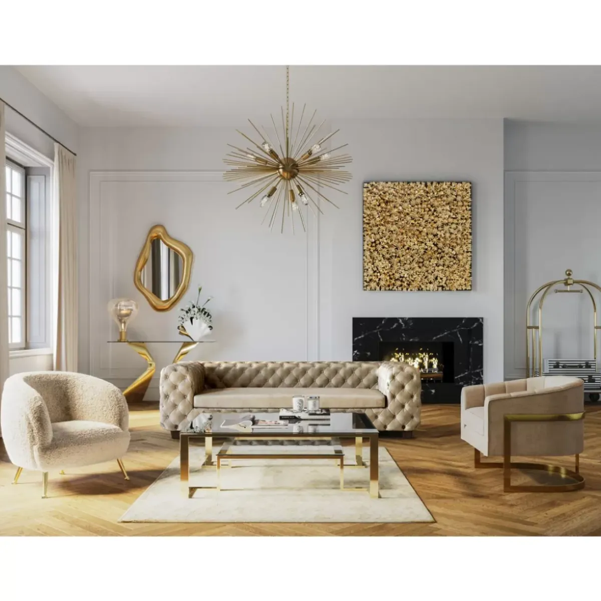 KARE Design Konsole Gloria Gold- Kommoden & Sideboards