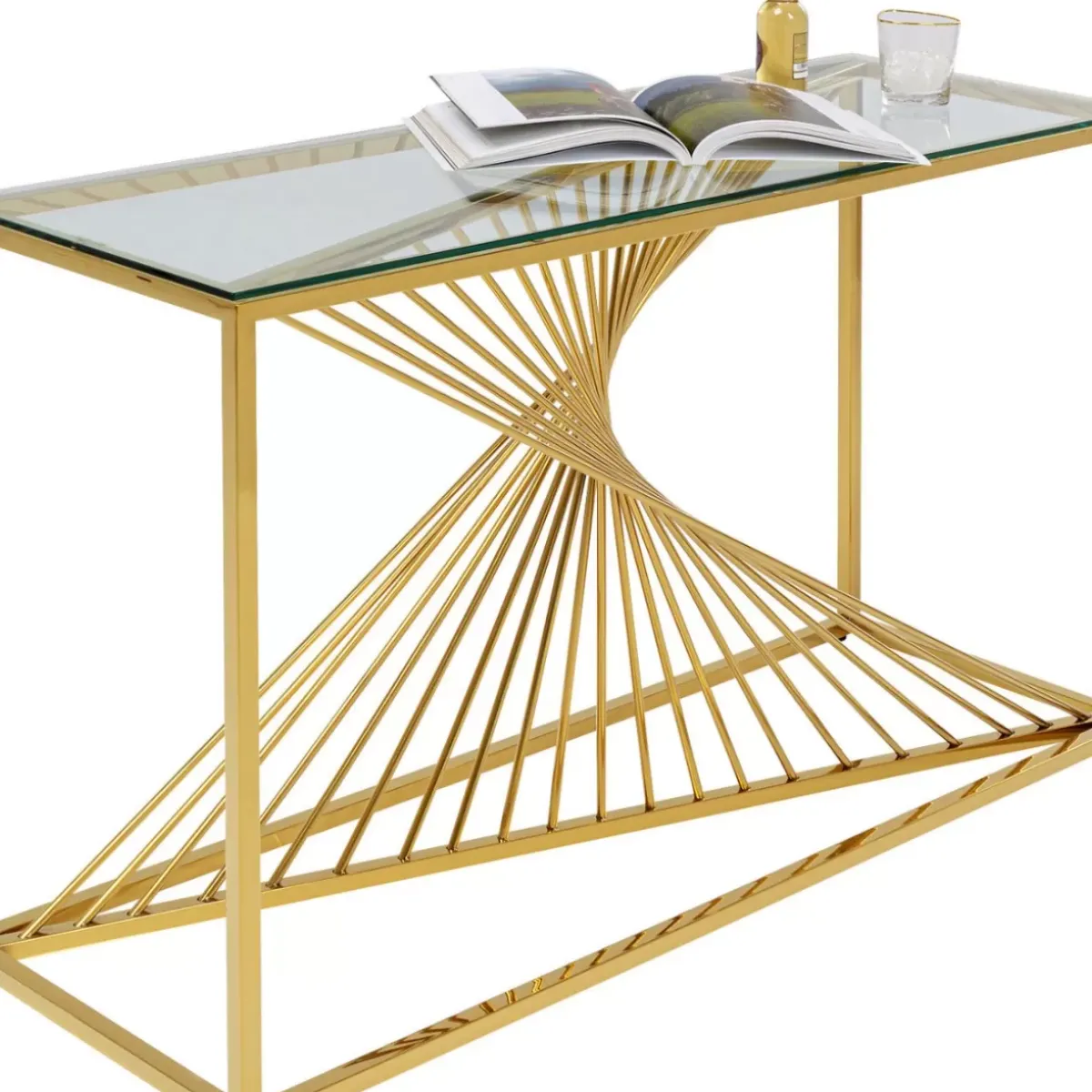 KARE Design Konsole Laser Gold 120X40- Kommoden & Sideboards