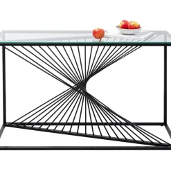 KARE Design Konsole Laser Schwarz Klarglas 120X40Cm- Kommoden & Sideboards