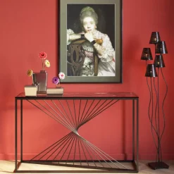 KARE Design Konsole Laser Schwarz Klarglas 120X40Cm- Kommoden & Sideboards