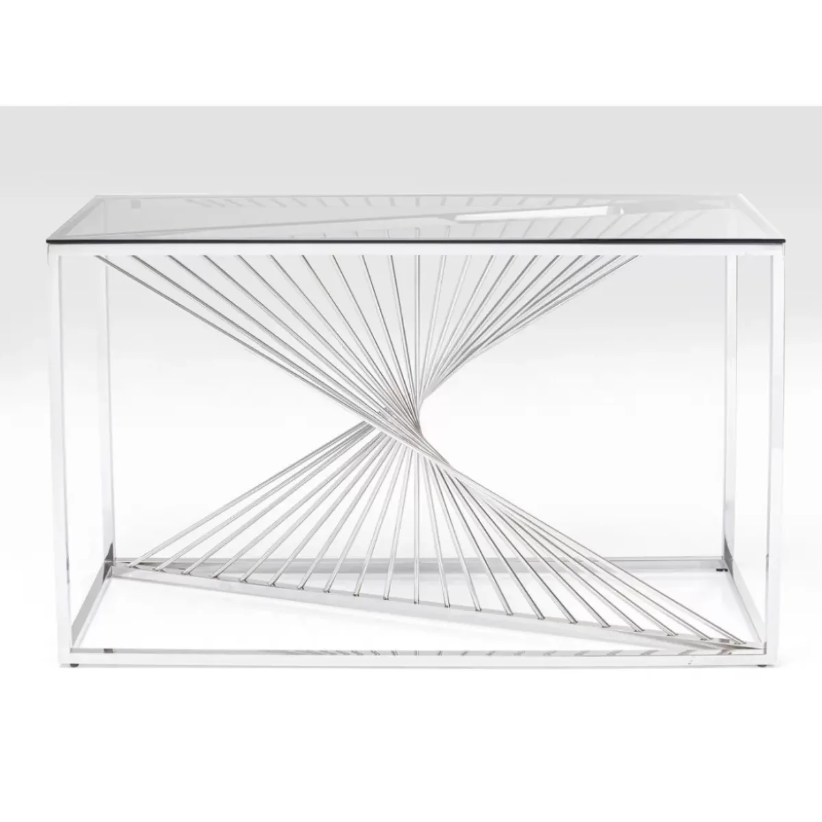 KARE Design Konsole Laser Silber Klarglas 120X40- Kommoden & Sideboards