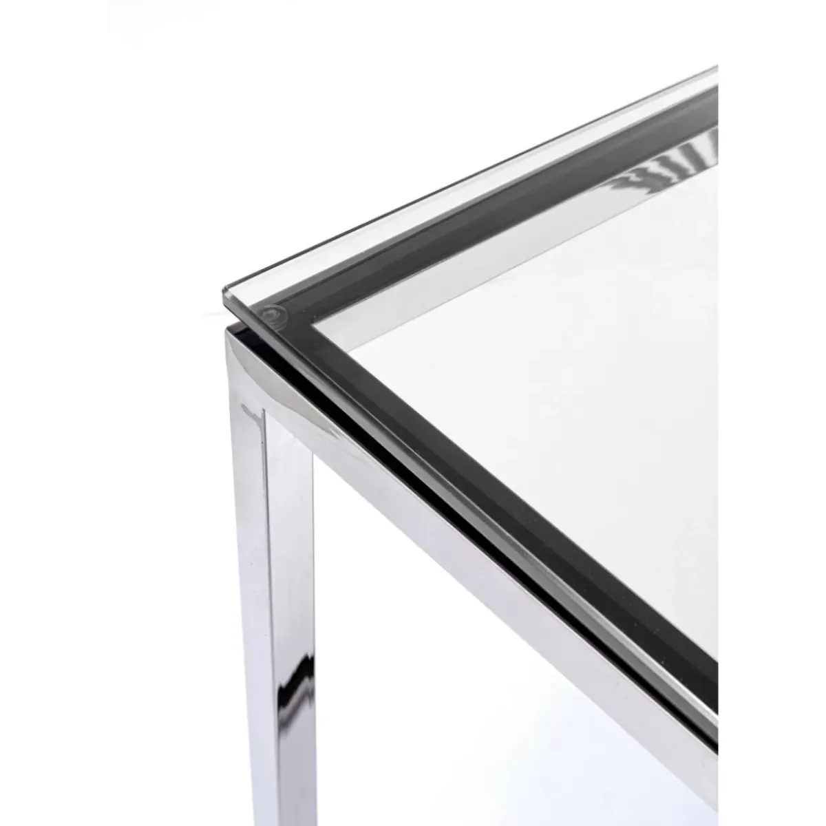 KARE Design Konsole Laser Silber Klarglas 120X40- Kommoden & Sideboards