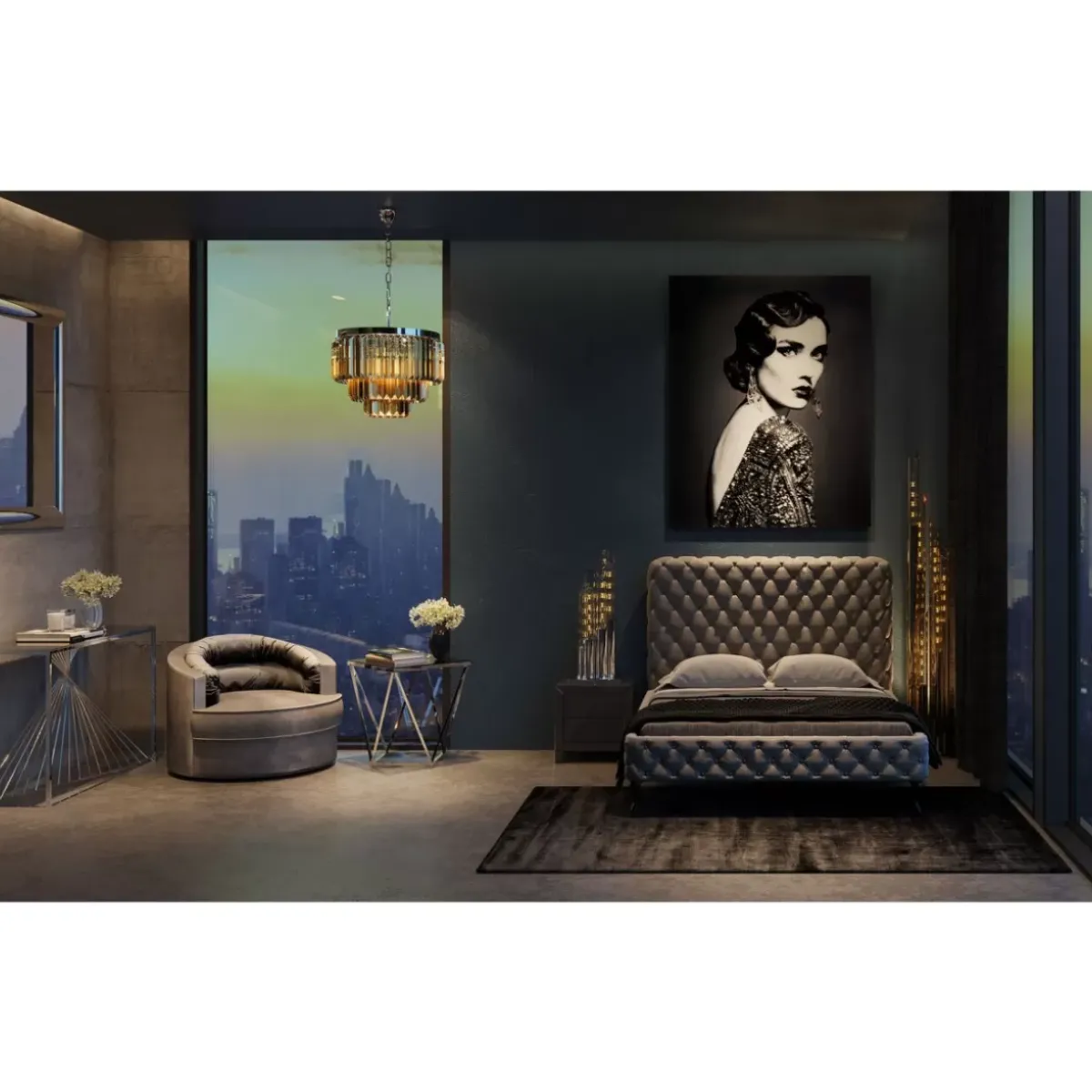 KARE Design Konsole Laser Silber Klarglas 120X40- Kommoden & Sideboards