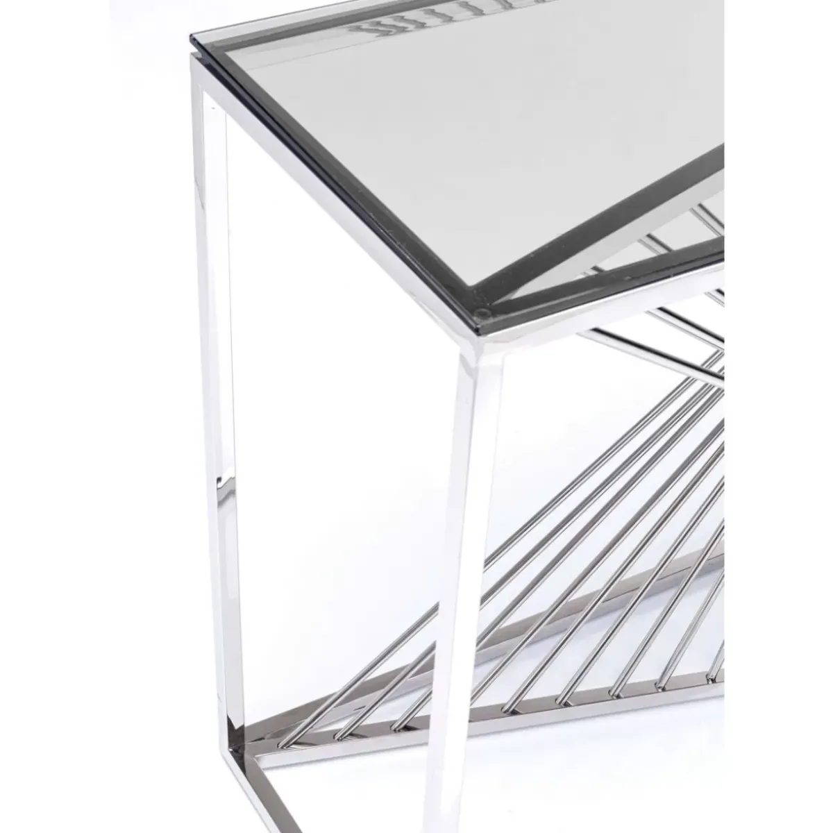 KARE Design Konsole Laser Silber Klarglas 120X40- Kommoden & Sideboards