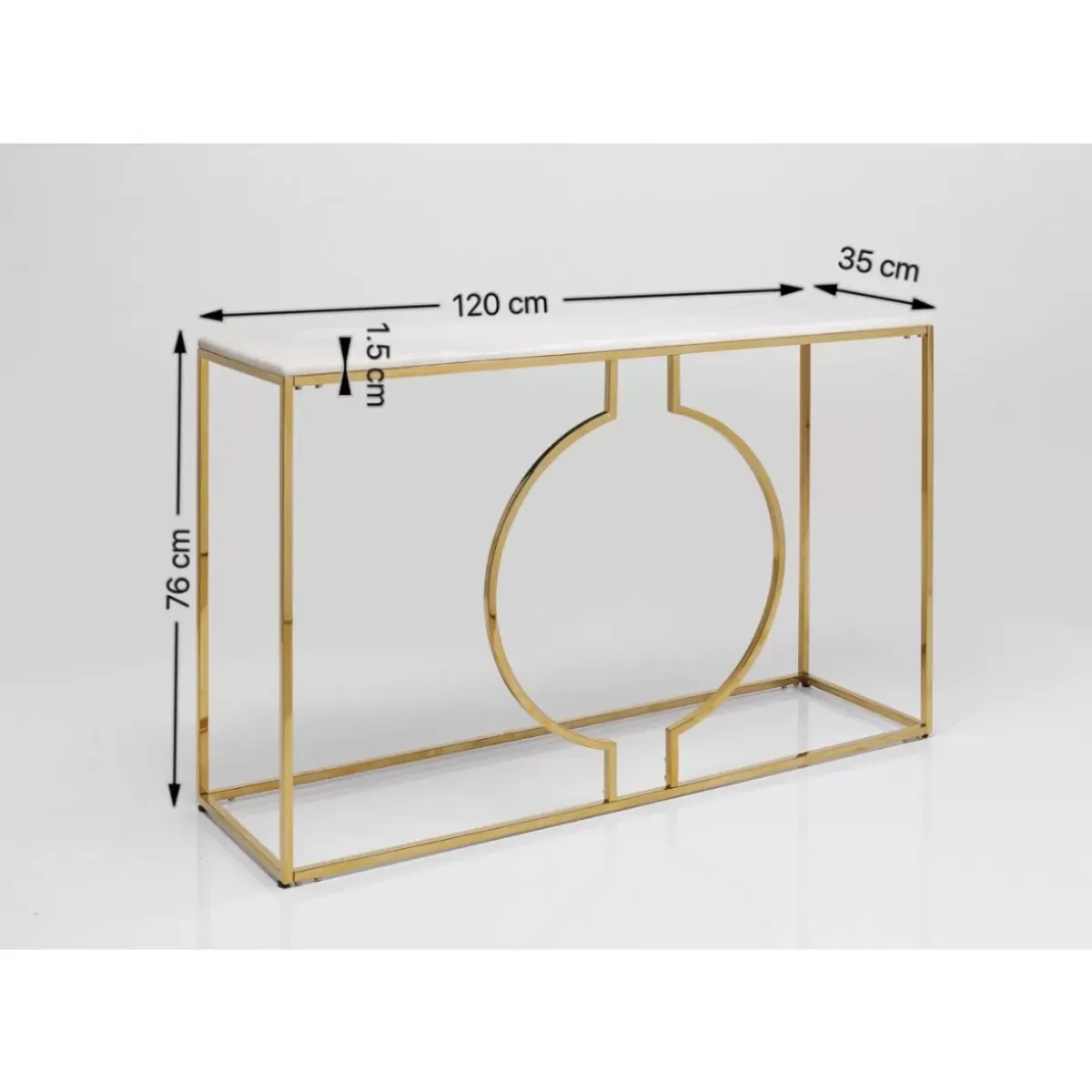 KARE Design Konsole Miami Loft Gold 120Cm- Kommoden & Sideboards