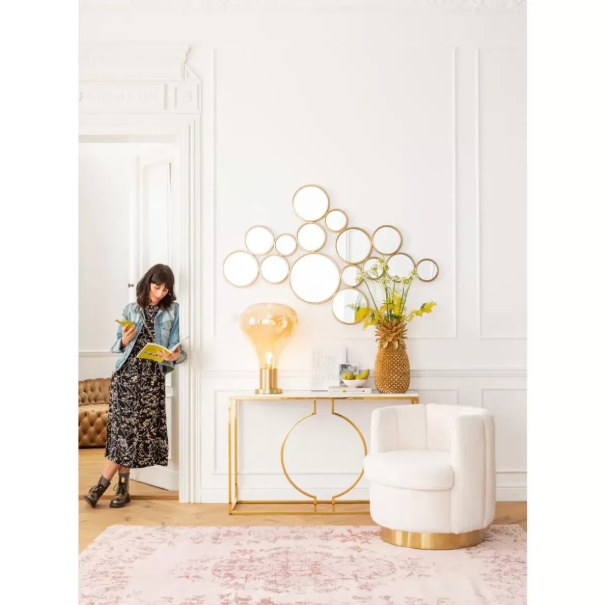 KARE Design Konsole Miami Loft Gold 120Cm- Kommoden & Sideboards