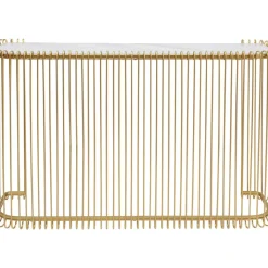 KARE Design Konsole Wire Glas Marble Gold 142X89Cm- Kommoden & Sideboards