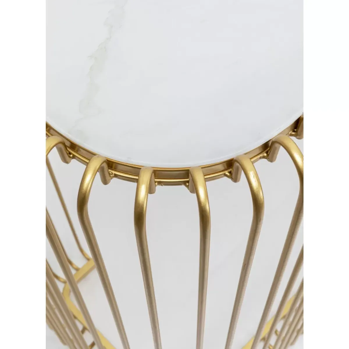 KARE Design Konsole Wire Glas Marble Gold 142X89Cm- Kommoden & Sideboards