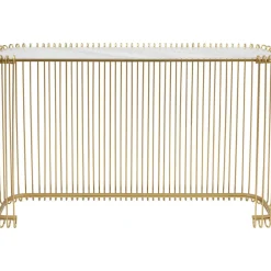 KARE Design Konsole Wire Glas Marble Gold 142X89Cm- Kommoden & Sideboards
