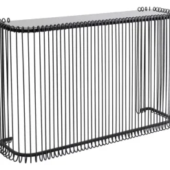 KARE Design Konsole Wire Glas Schwarz 142X89Cm- Kommoden & Sideboards